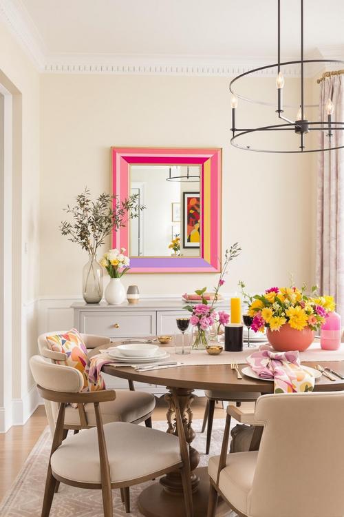 Color Block Mirror Framing