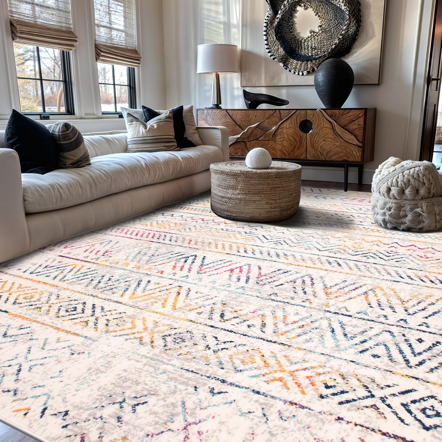 Geometric Rug for Color Blocking