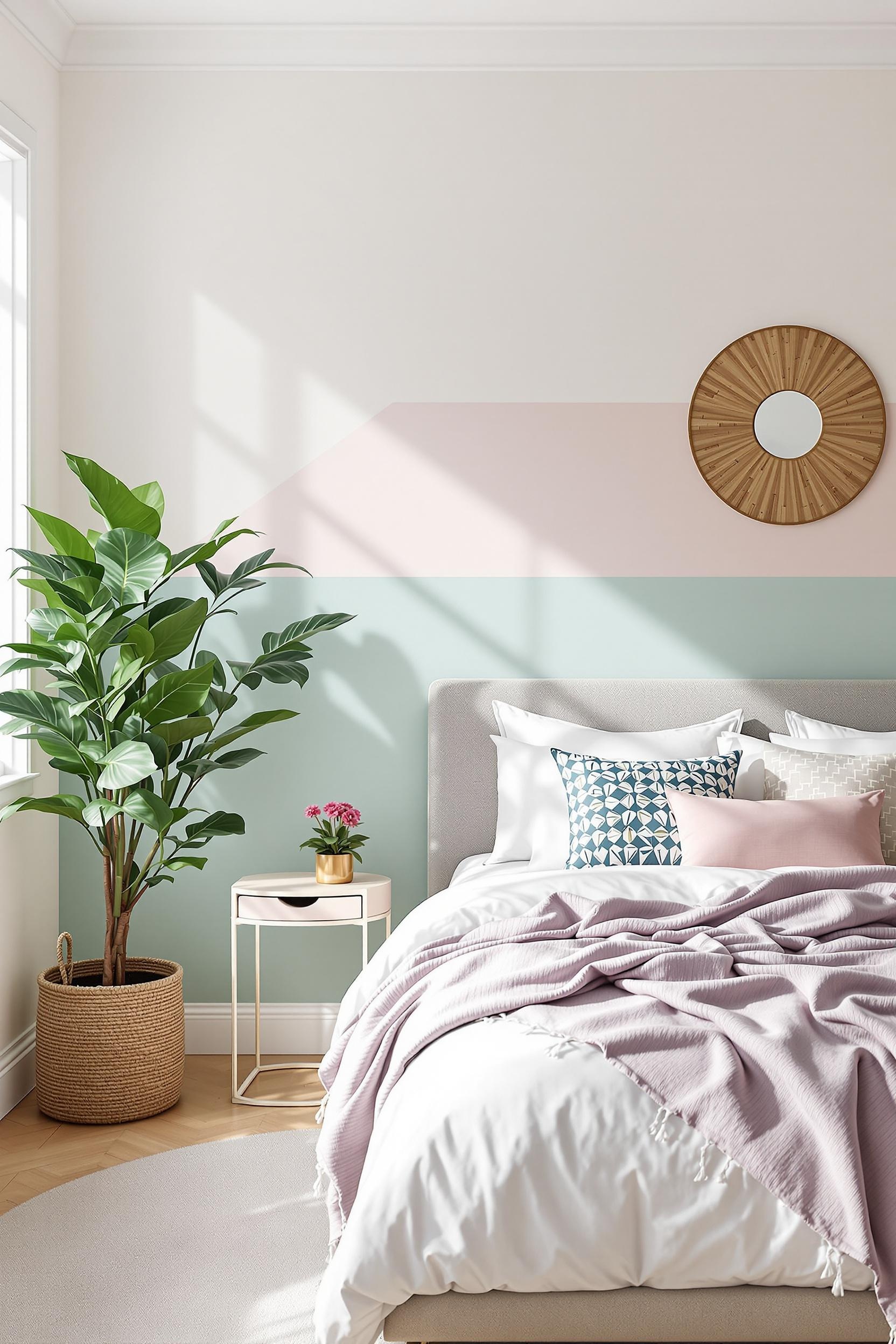 Geometric Color Block Wall Idea