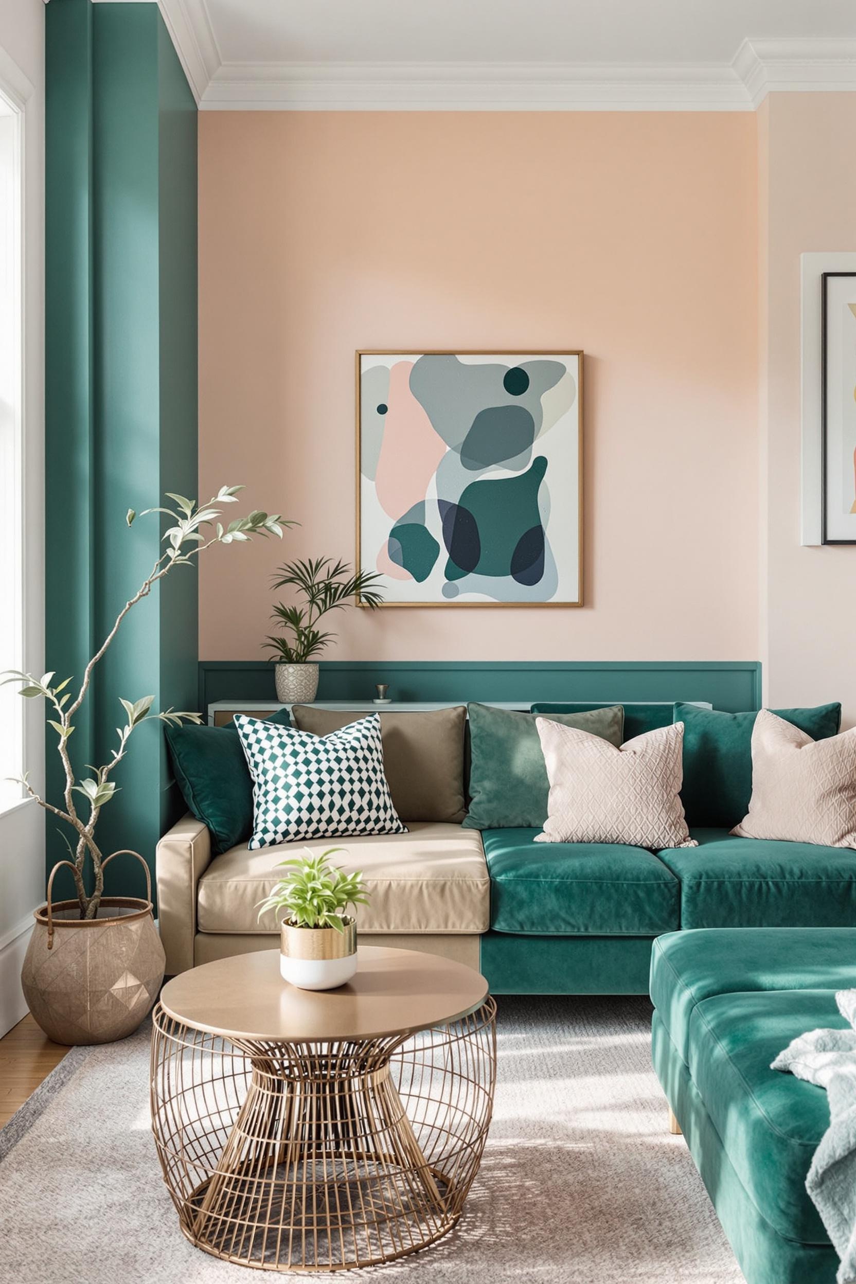 Color Block Furniture Living Room