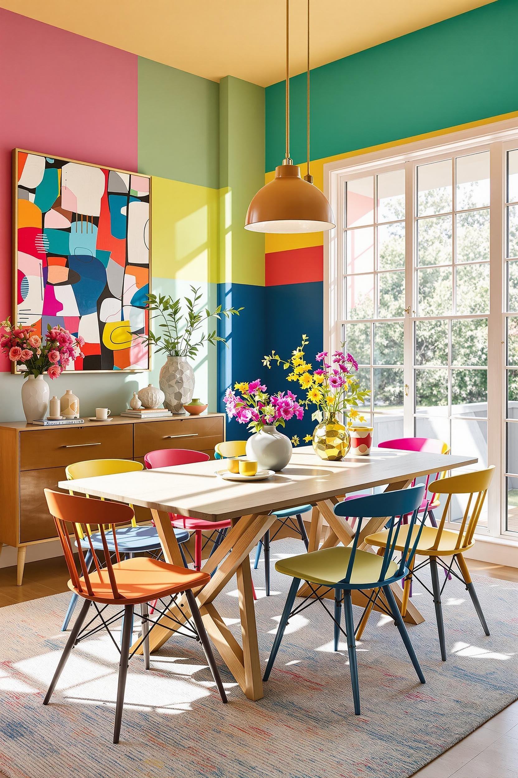 Modern Color Blocking in Homes