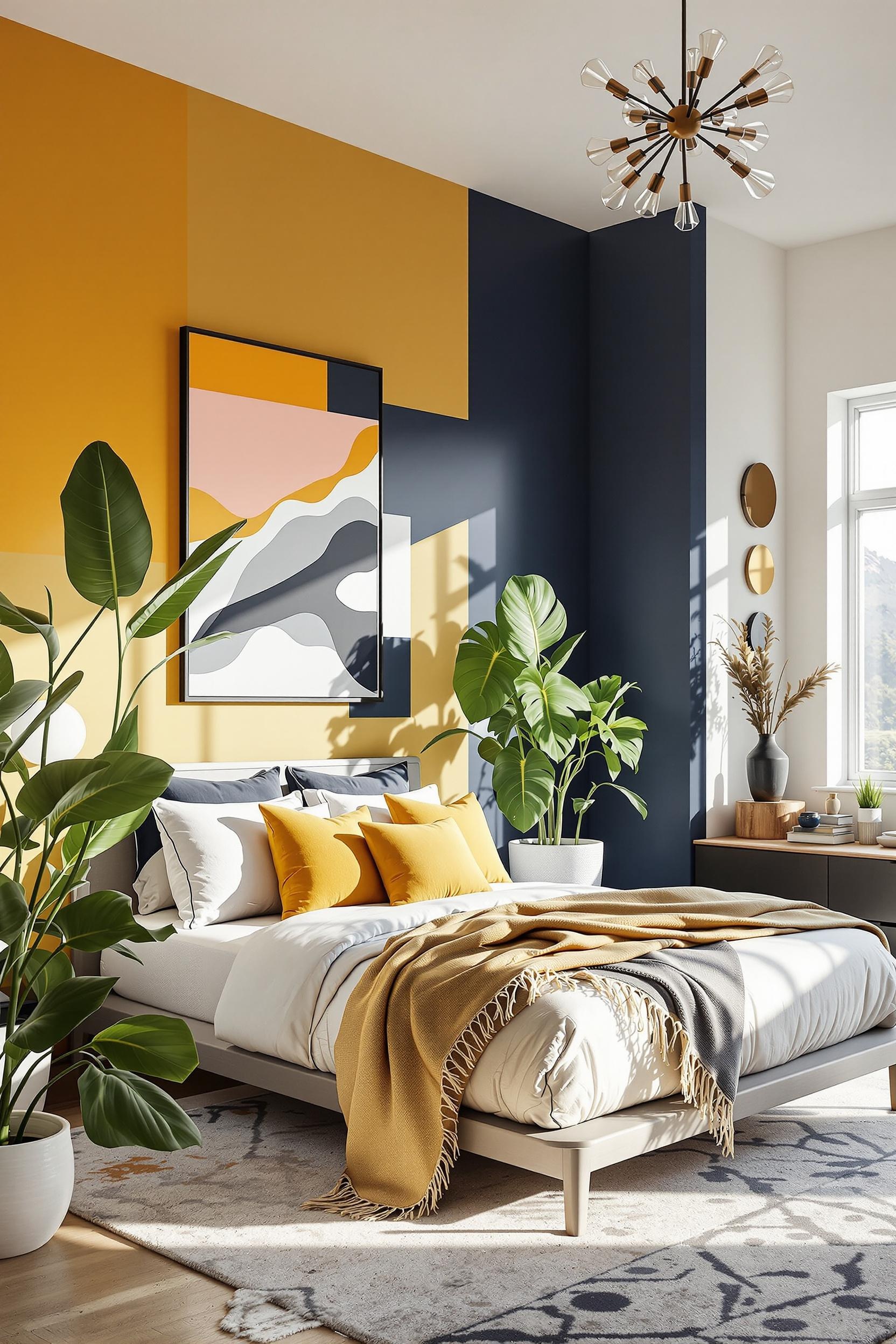 Mountain Home Subtle Color Block Wall