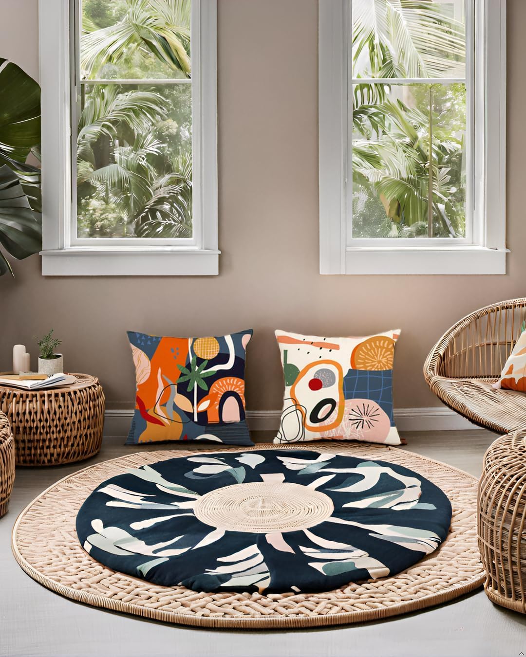 Boho Geometric Throw Pillow Covers