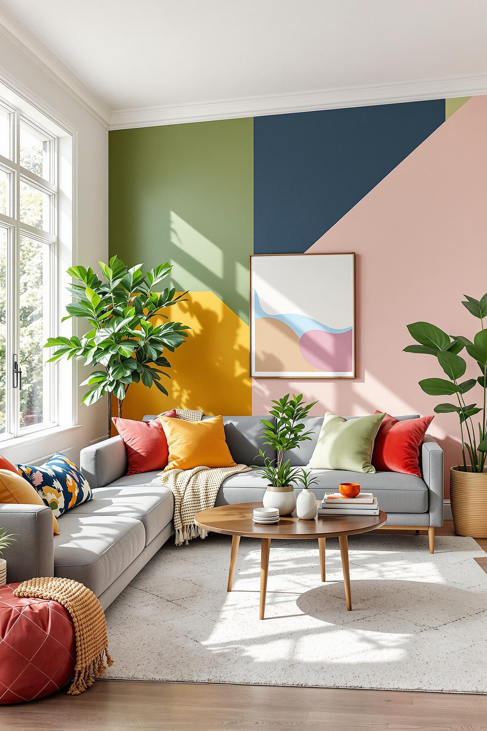 Pastel Block Accent Wall