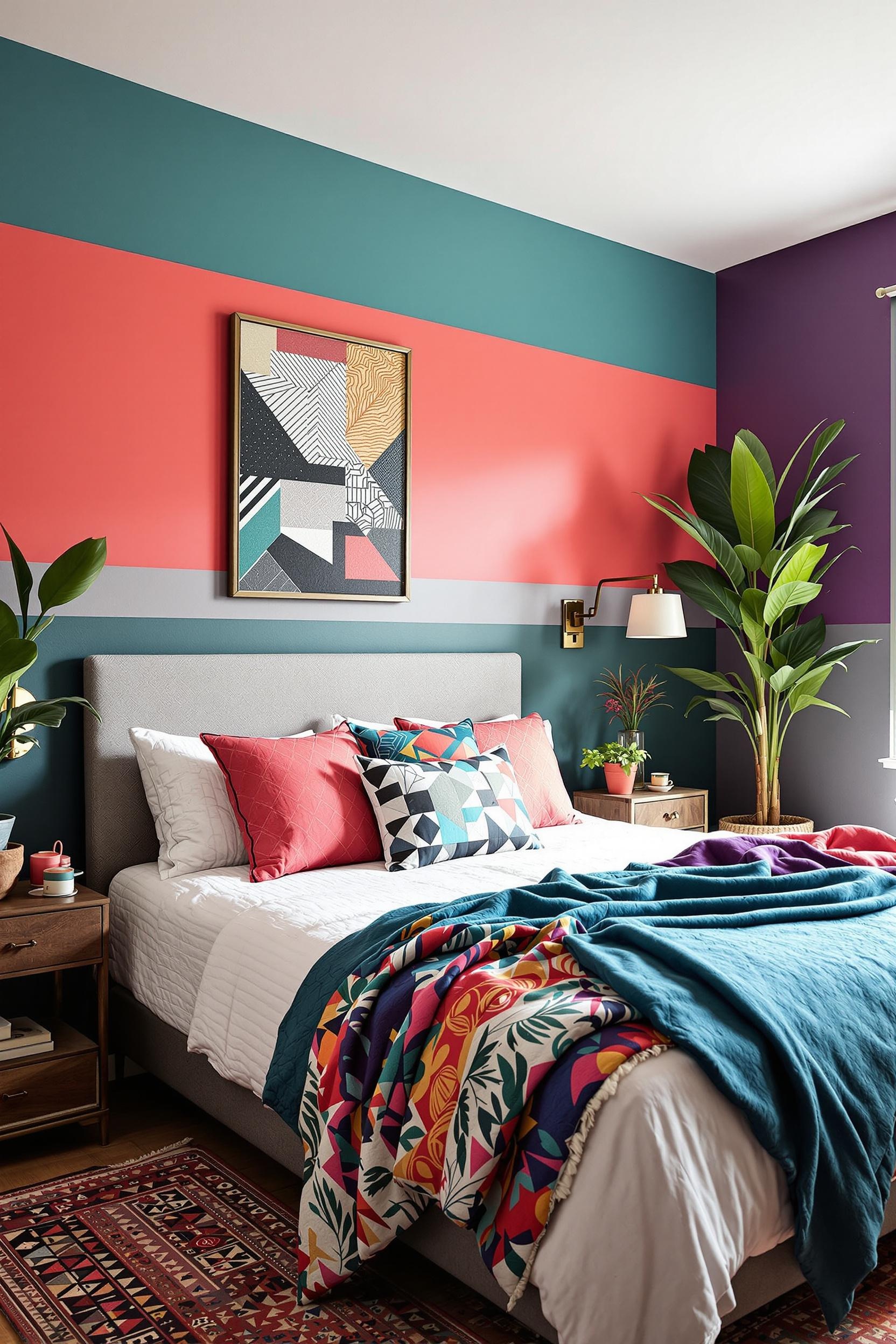 Color Block Bedroom Wall