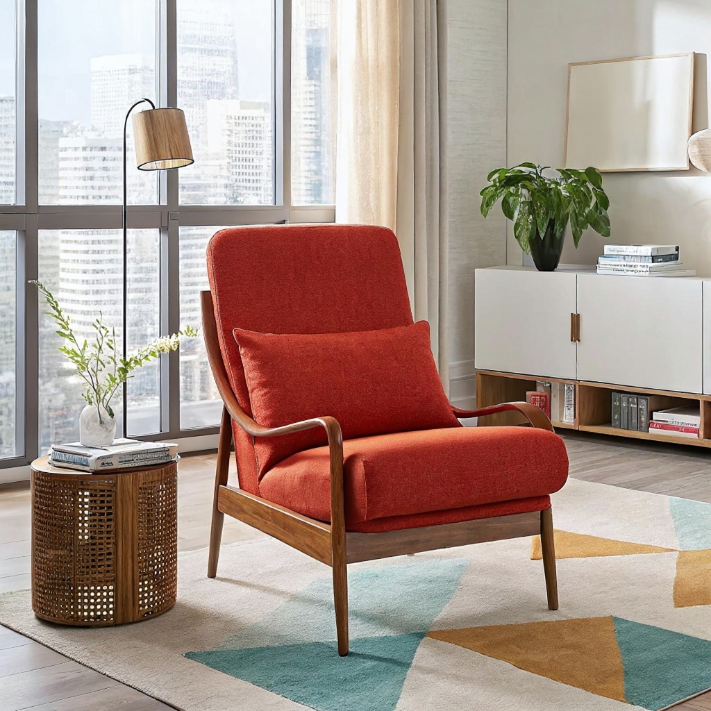 Burnt Orange Accent Chair