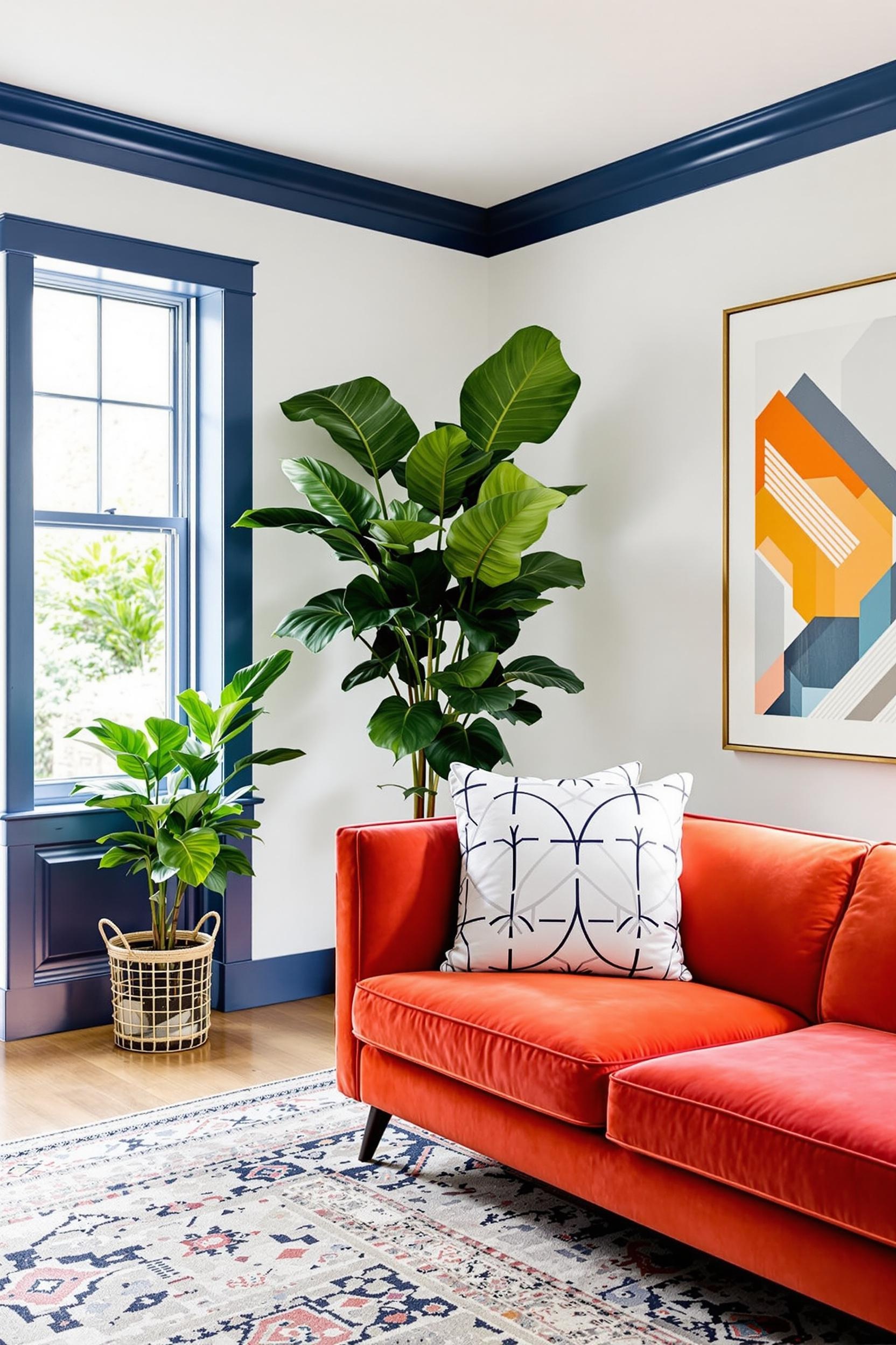 Contrasting Molding with Minimalist Color Scheme