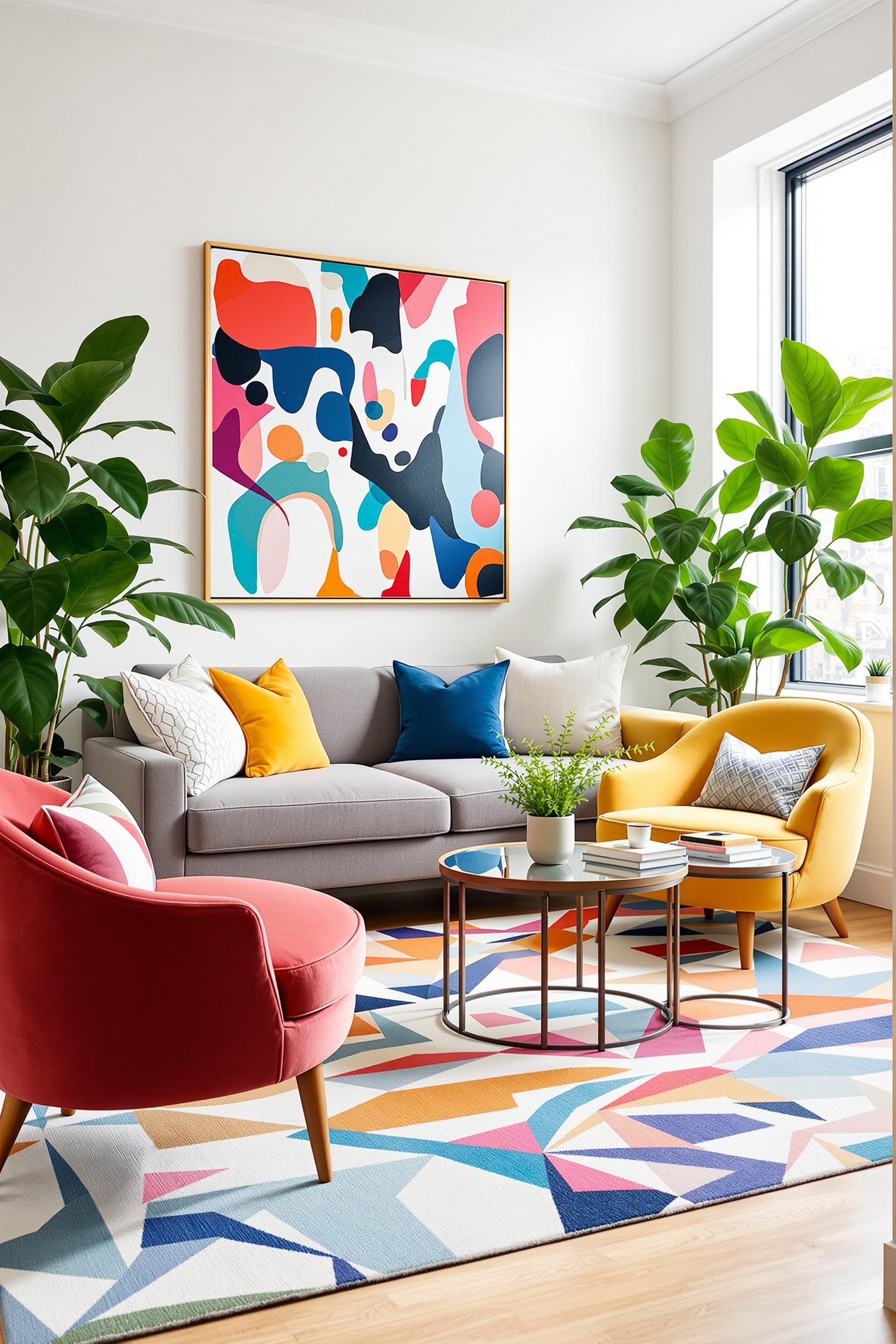 Geometric Color Blocking Entryway Floating Left