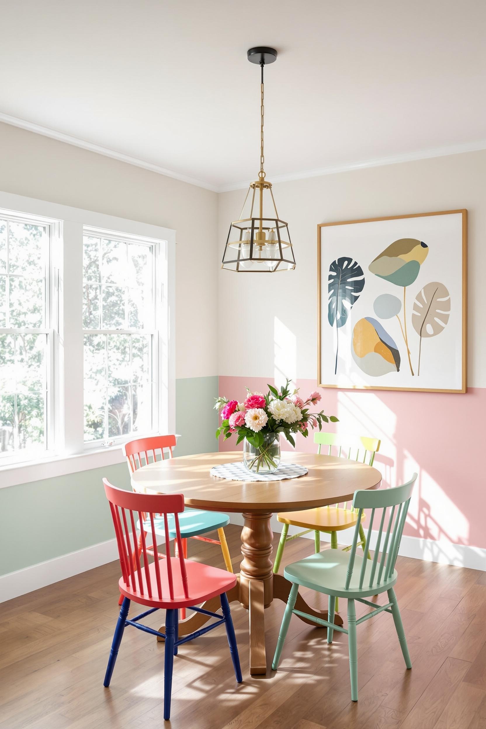 Color zoning and geometric accents