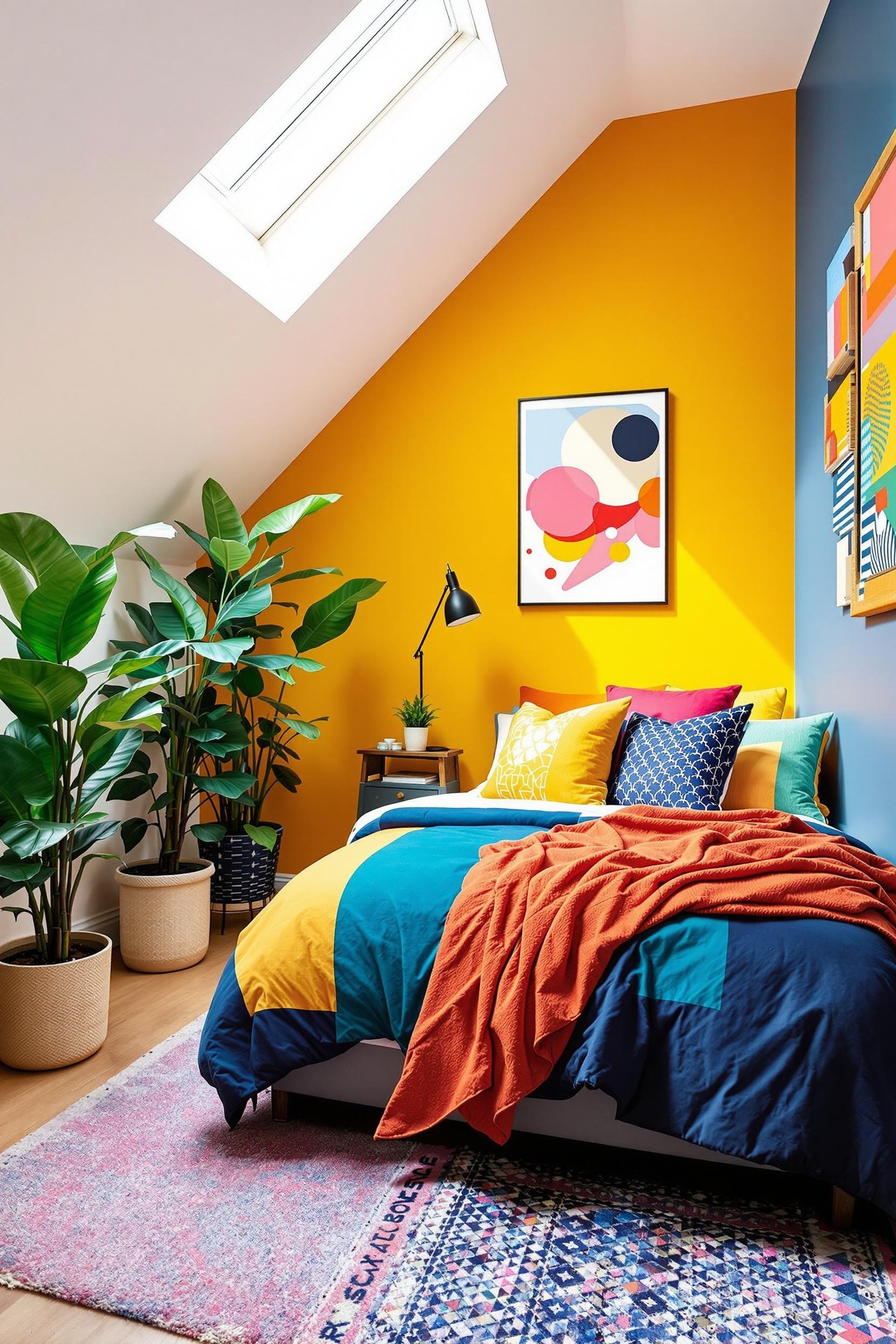 minimalist color blocking wall ideas