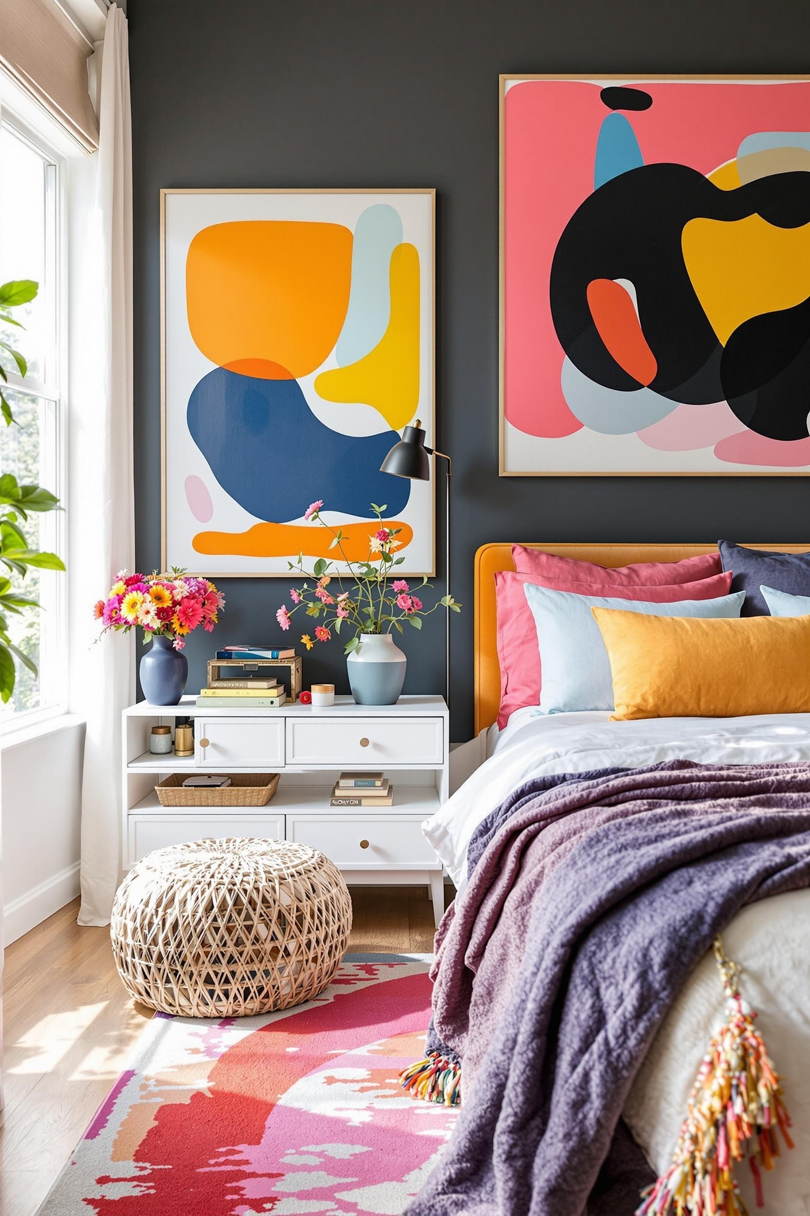 Minimalist Color Blocking Home Interior