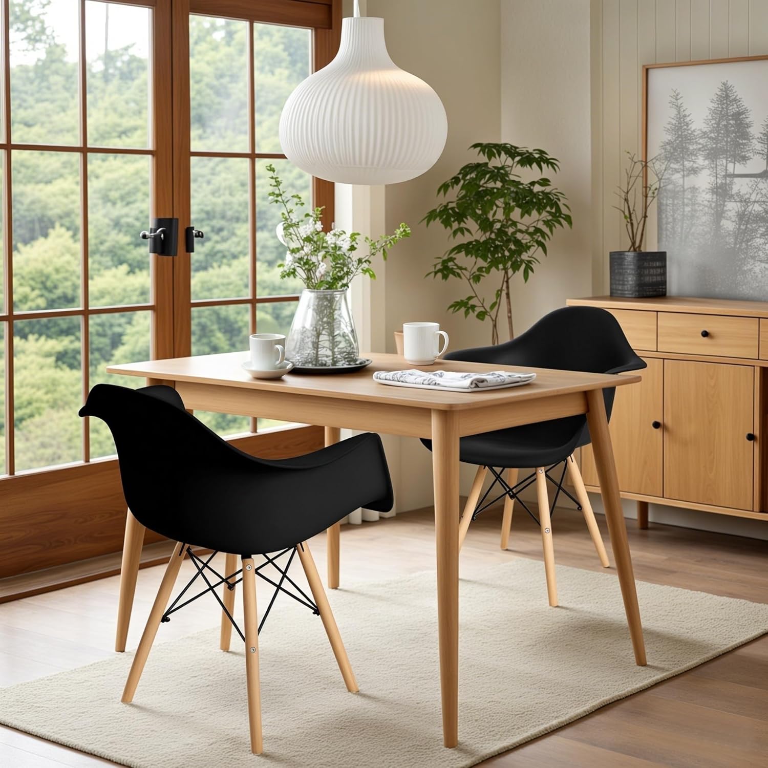 Black Plastic Lounge Chair