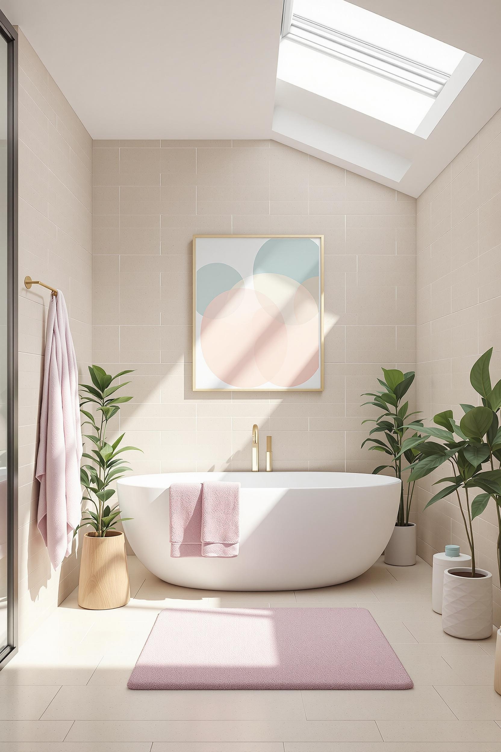 Pastel Color Block Bedroom