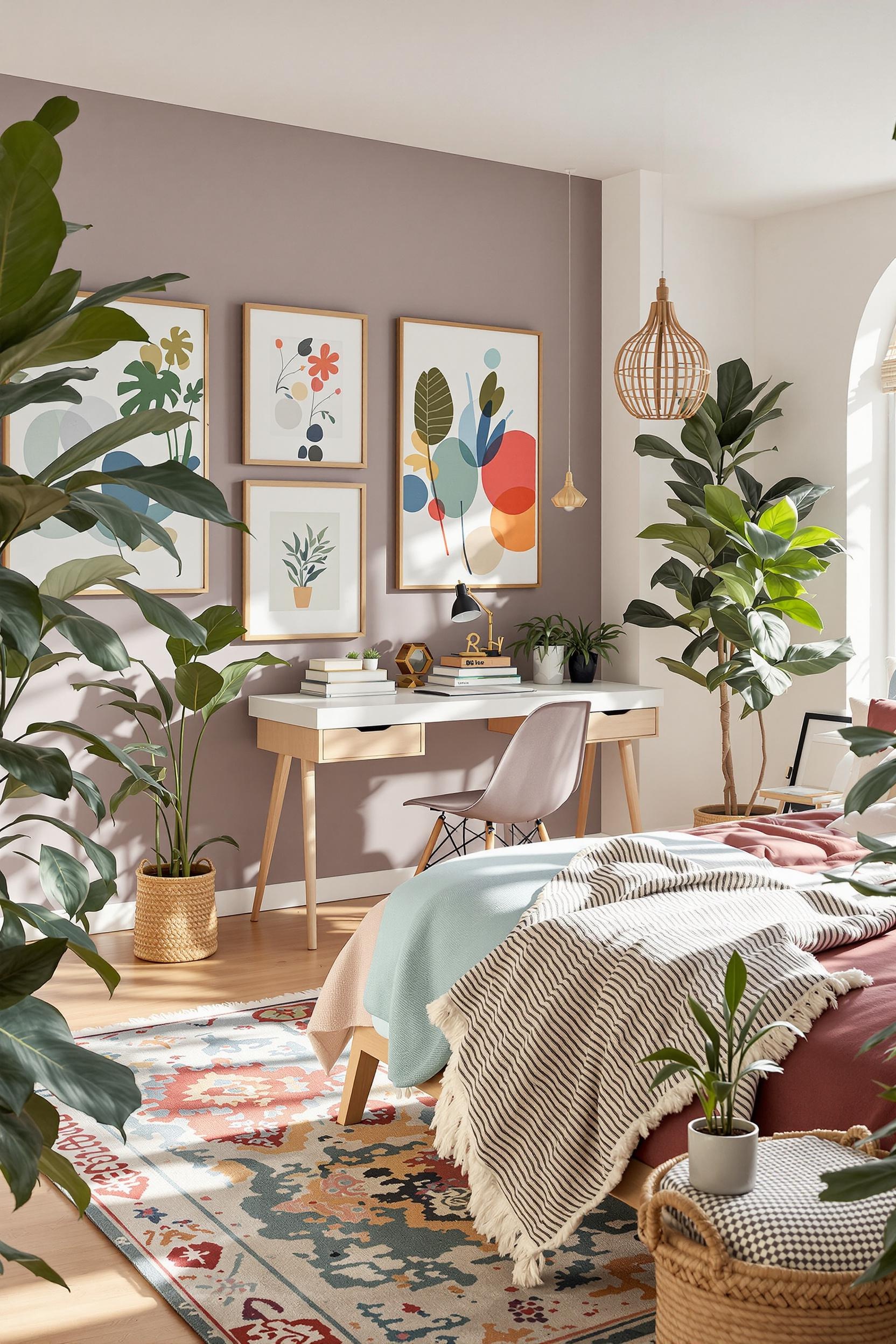 Living Room with Bold Color Zones