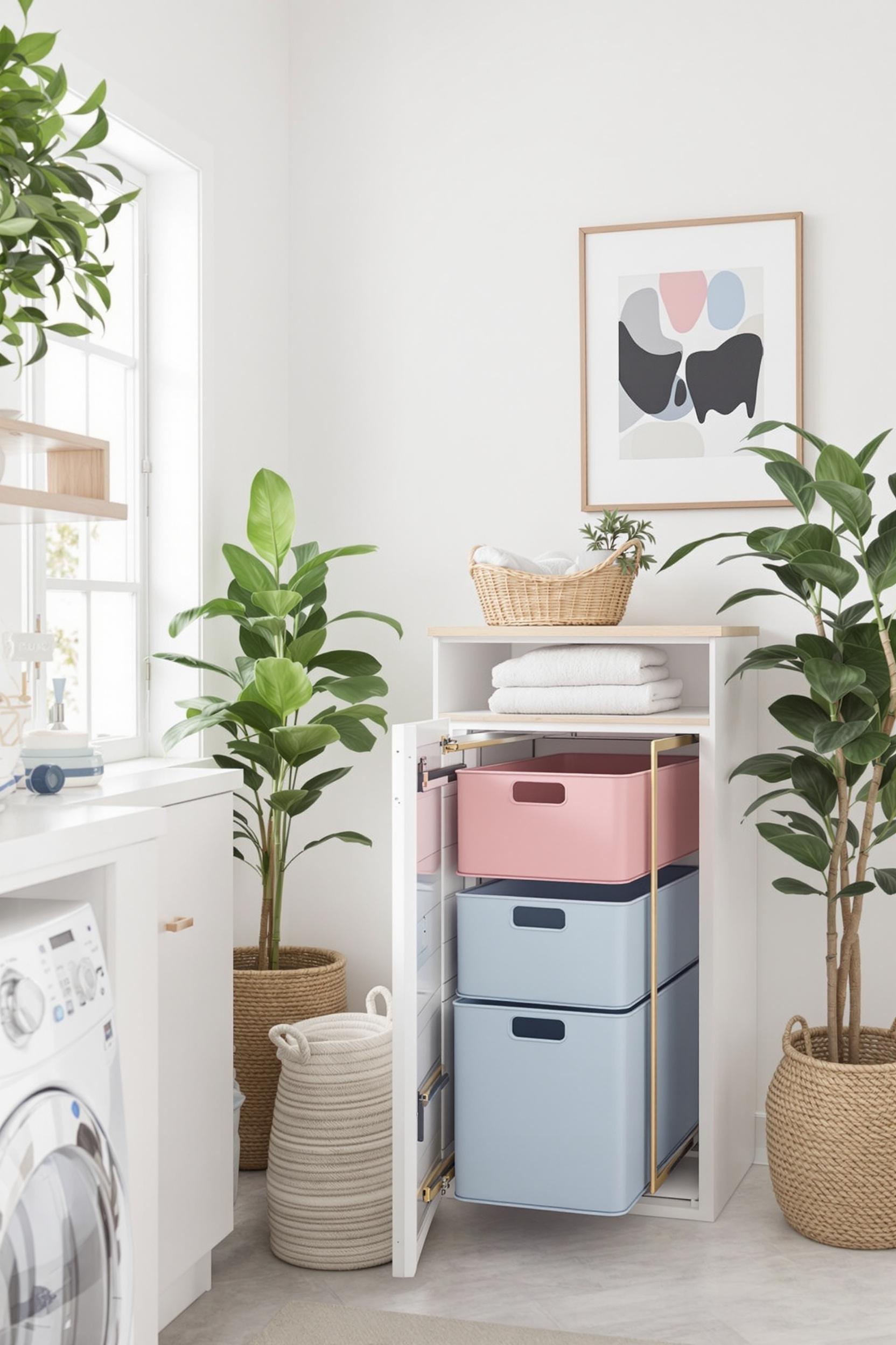 Color block drawers interior design