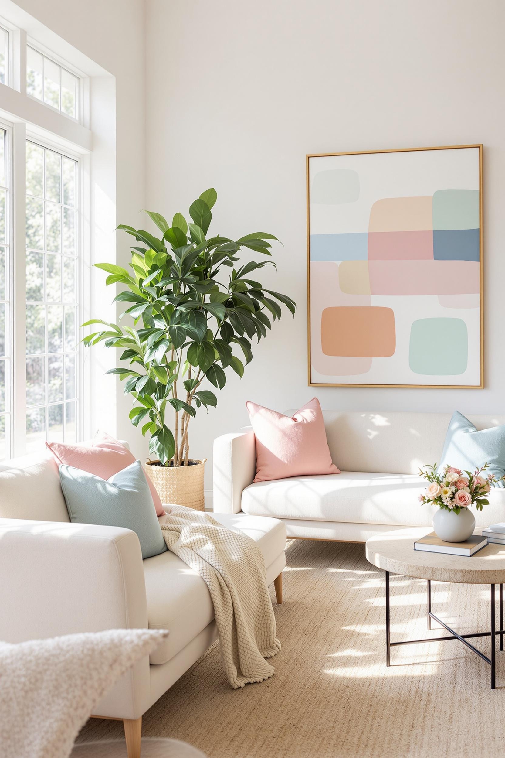 Muted pastel tones used for entryway color zoning