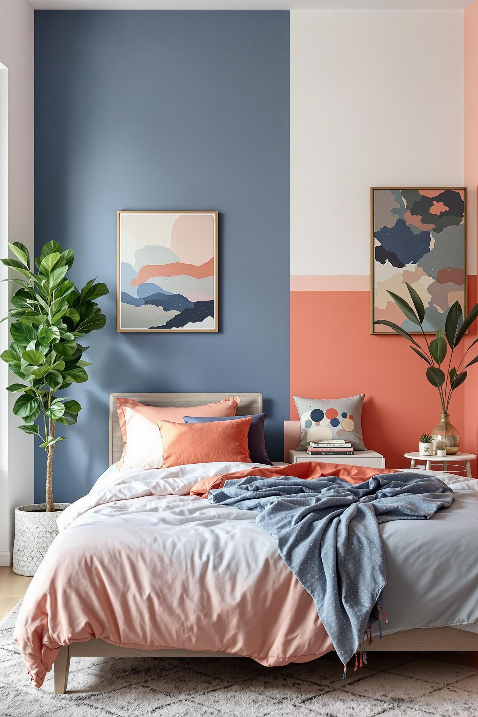 Room Color Blocking Wall