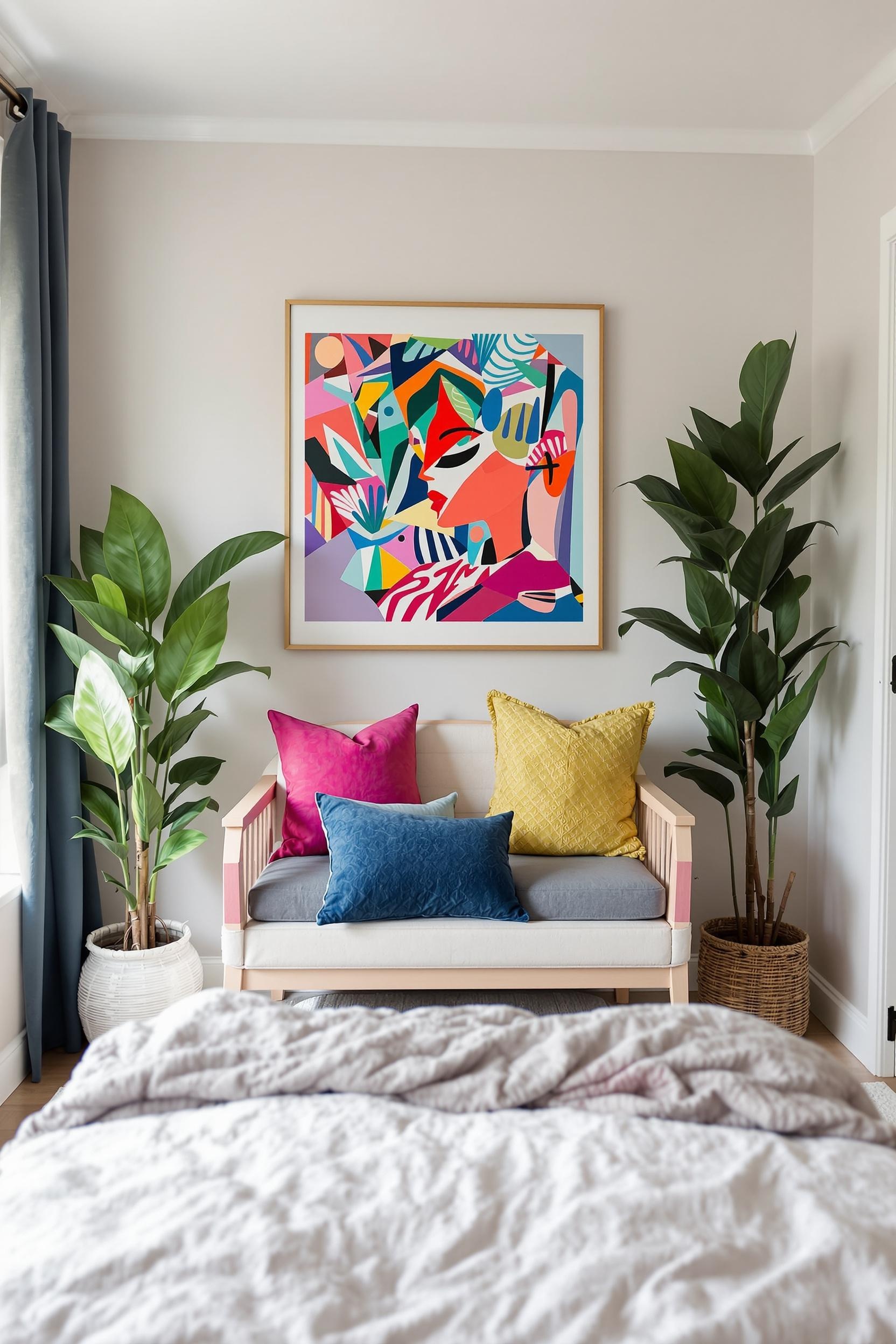 Color blocking accent wall