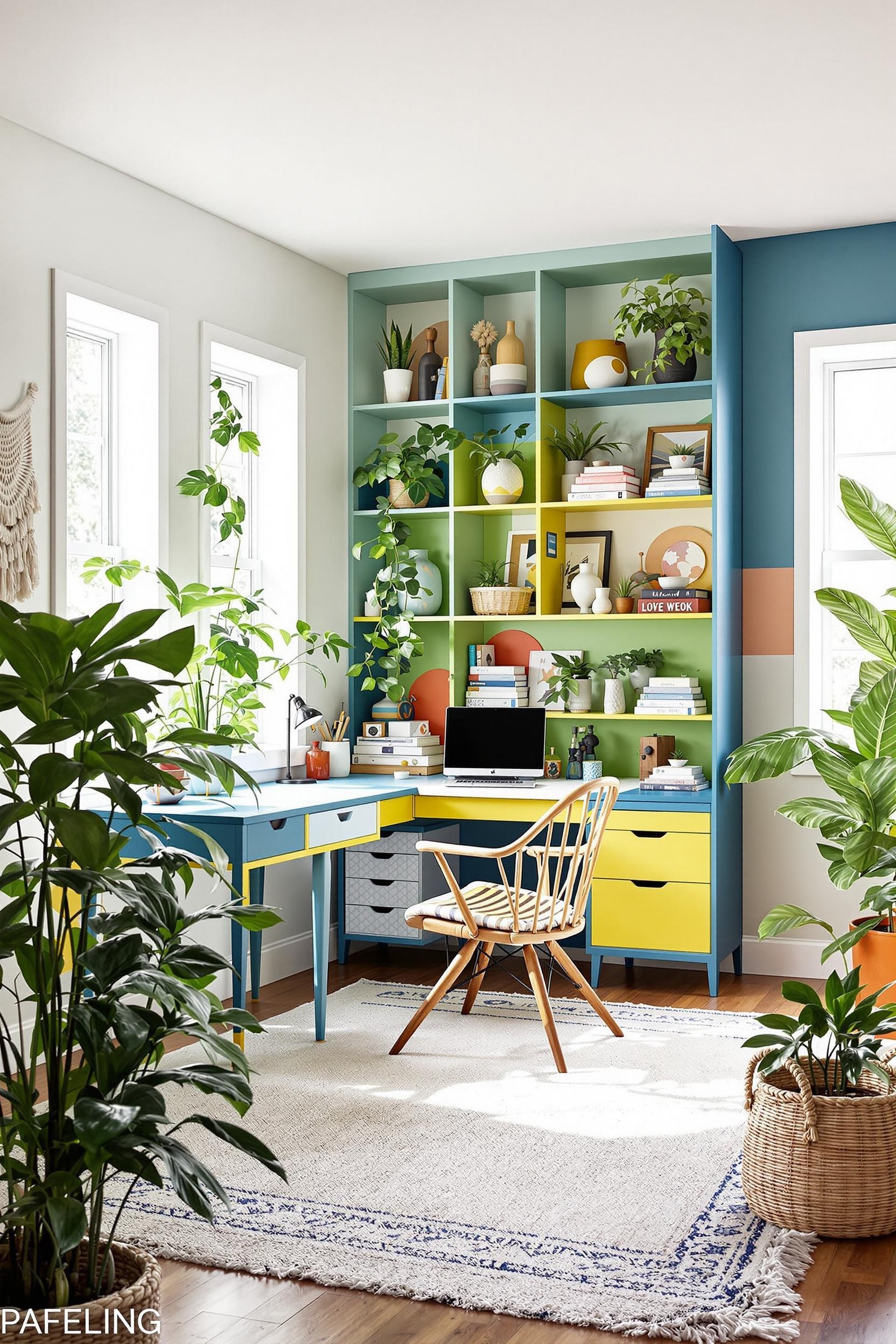 Color Block Interior Decor Furtinure House Design House Decor