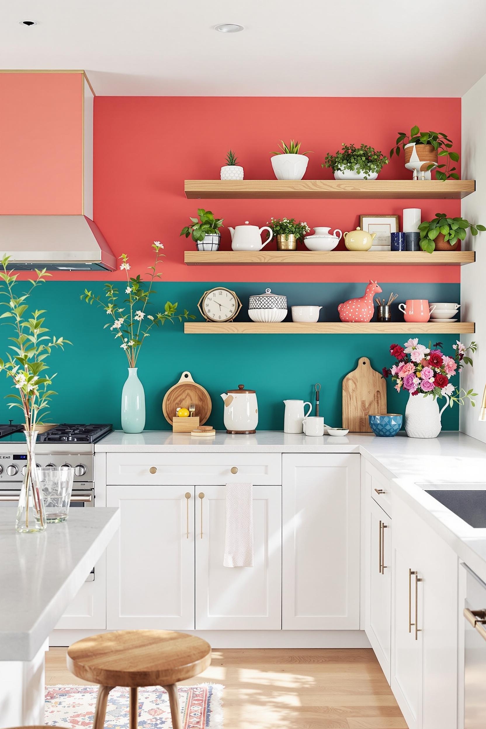 Color Blocking Wall Design