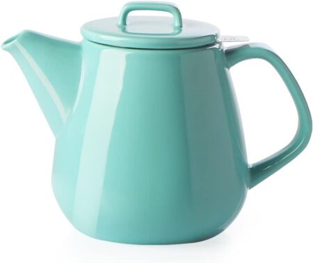 Sweejar 40oz Tea pot with Removable Stainless Steel Infuser,Dishwasher Safe Tea Pots for Loose Tea,Tea Pots with Infuser for Chrismas Women Gift(Turquoise)