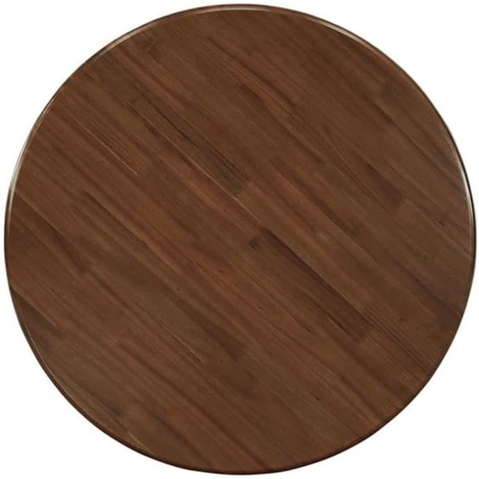 East West Furniture ANT-AWA-TP Antique Modern Kitchen Table - a Round Dining Table Top with Pedestal Base, 36x36 Inch, Walnut