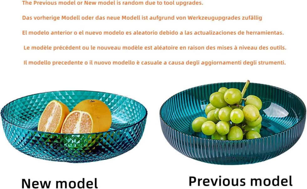 Zcooooool Fruit bowl Stylish designed Fruit Basket Food Grade Plastic Super Durable Fruit Bowls