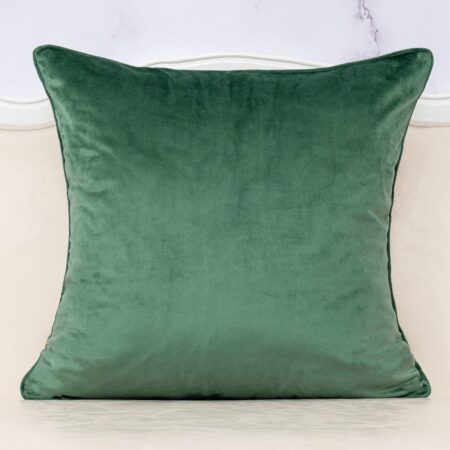 Alerfa Square Pillow Geometric Plaid Embroidery Cut Velvet Cushion Case Luxury Modern Throw Pillow Cover Decorative Pillow for Couch Sofa Living Room Bedroom Car 18 x 18 Inch Teal Orange
