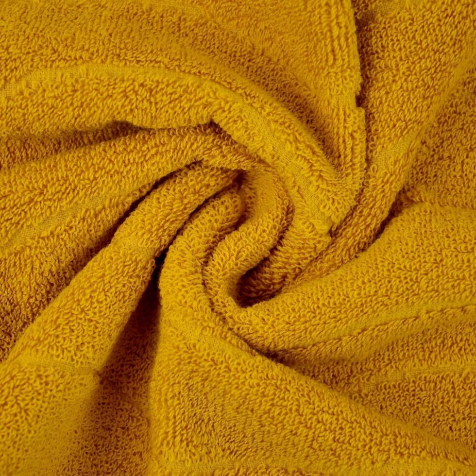 Jacquotha Wavy Striped Cotton Hand Towels, Set of 2, Dry Your Hand Instantly, 13x29 Inches, Mustard Fall Kitchen Bathroom Towel