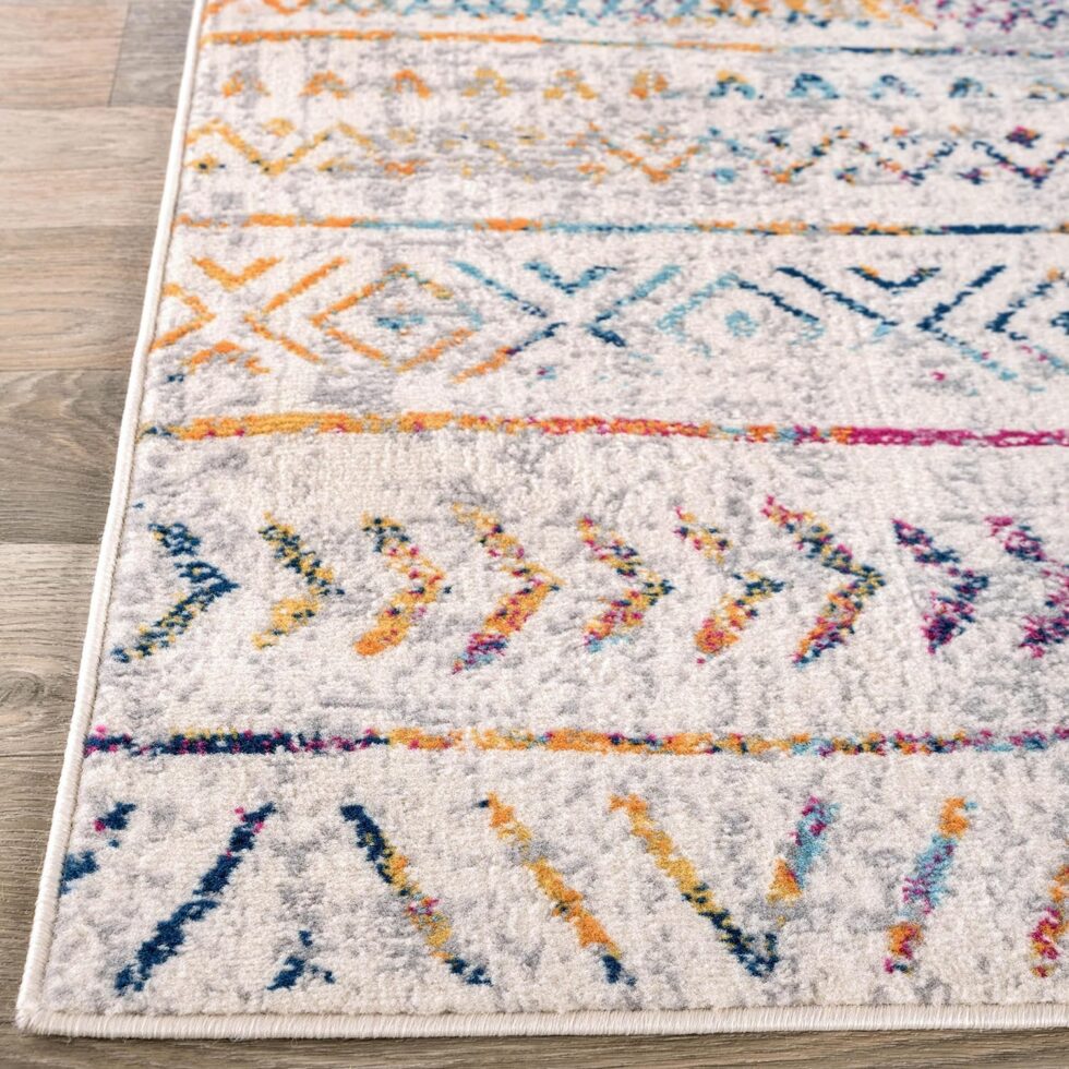 Rugshop Geometric Boho Perfect for high Traffic Areas of Your Living Room,Bedroom,Home Office,Kitchen Area Rug 7'10" x 10' Multi