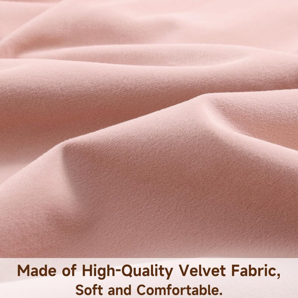 Mecatny Soft Velvet Throw Pillow Covers 18x18 inch Set of 4, Accent Colorful Decorative Pillow Covers with 4-Color Mix and Match for Bedroom Living Room, Blue & Pink