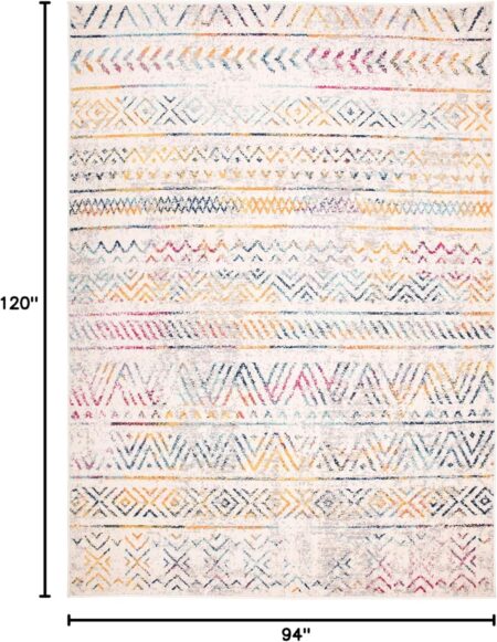 Rugshop Geometric Boho Perfect for high Traffic Areas of Your Living Room,Bedroom,Home Office,Kitchen Area Rug 7'10" x 10' Multi