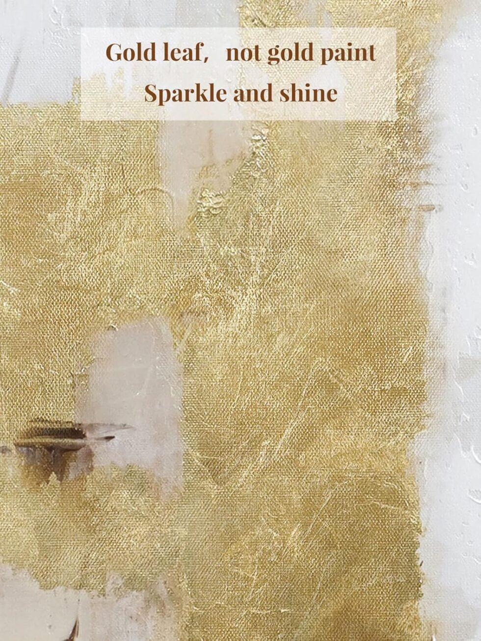 2 Piece Gold and Neutral Abstract Wall Art – Modern Textured Canvas Prints with Hand-Applied Brush Strokes, Framed Artwork for Living Room, Bedroom, or Office, 20 x 28 Inches