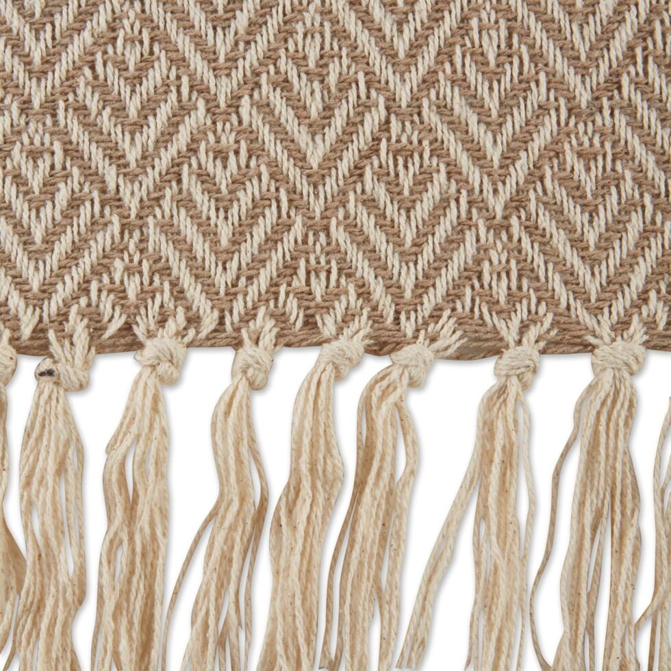 DII Diamond Throw Collection Cotton Woven, 50x60, Stone
