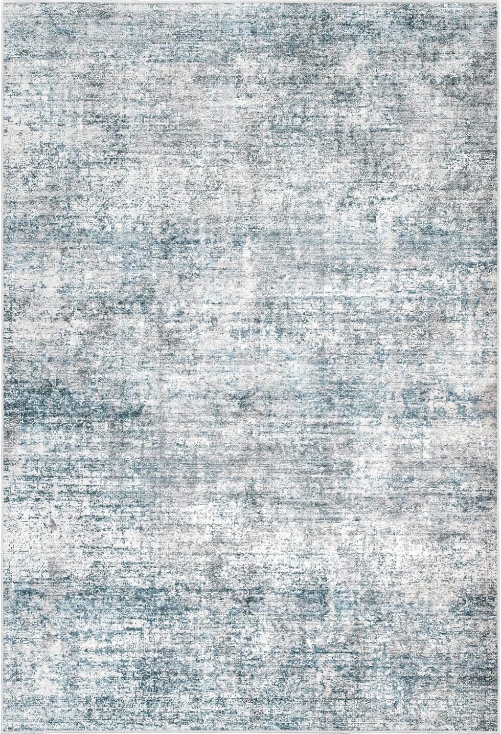 Living Room Area Rugs - 8x10 Abstract Large Soft Indoor Washable Rug Neutral Modern Low Pile Carpet for Bedroom Farmhouse Home Office,Blue Gray