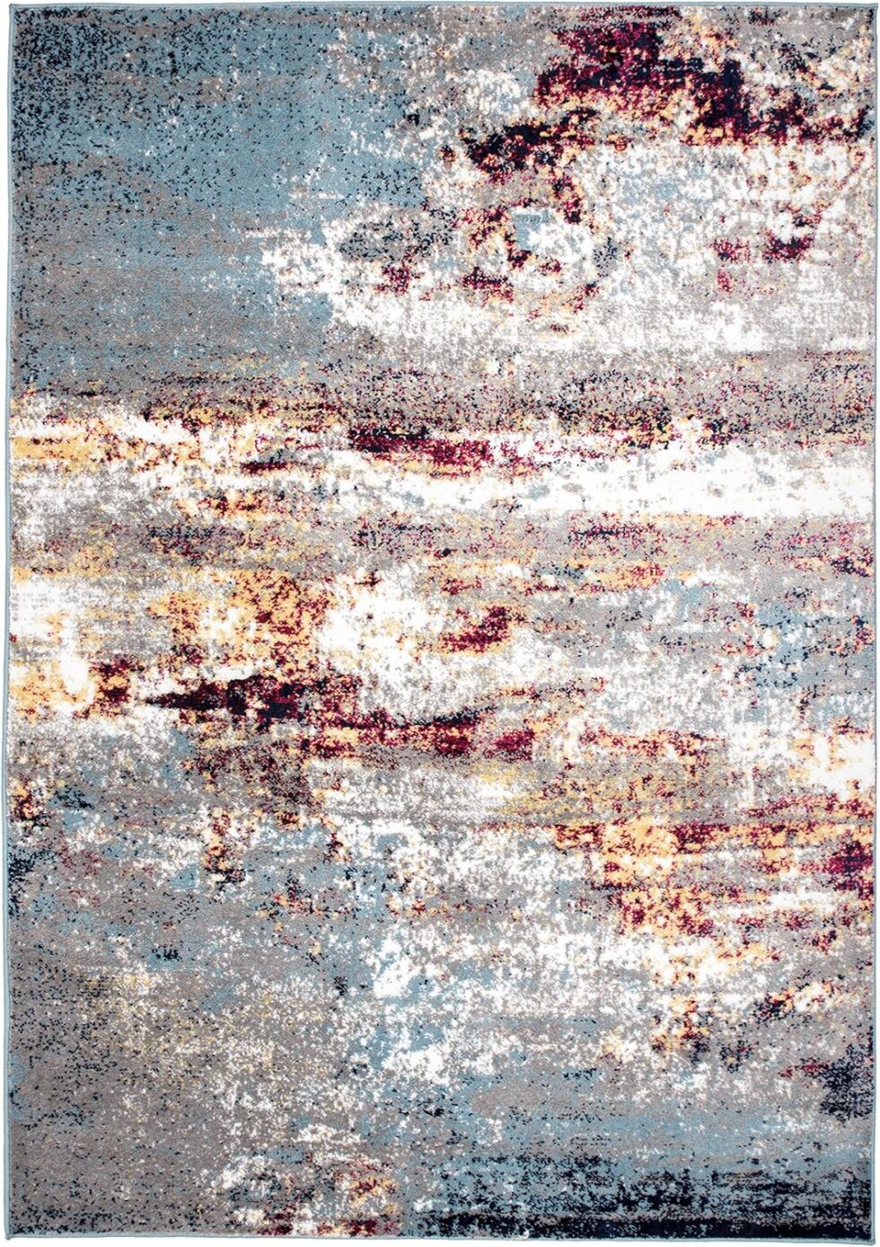 Rugshop Distressed Abstract Watercolor Area Rug 7'10" x 10' Multi