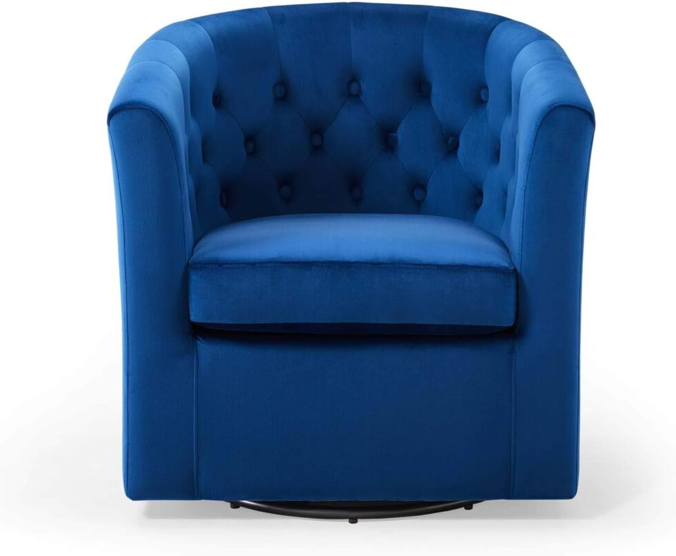 Modway EEI-4138-NAV Prospect Tufted Performance Velvet Swivel Armchair, Navy