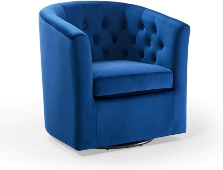 Modway EEI-4138-NAV Prospect Tufted Performance Velvet Swivel Armchair, Navy