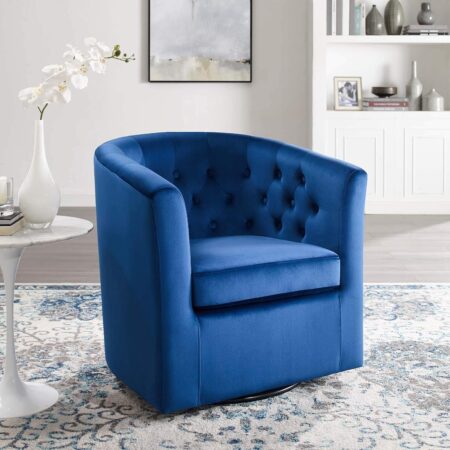 Modway EEI-4138-NAV Prospect Tufted Performance Velvet Swivel Armchair, Navy