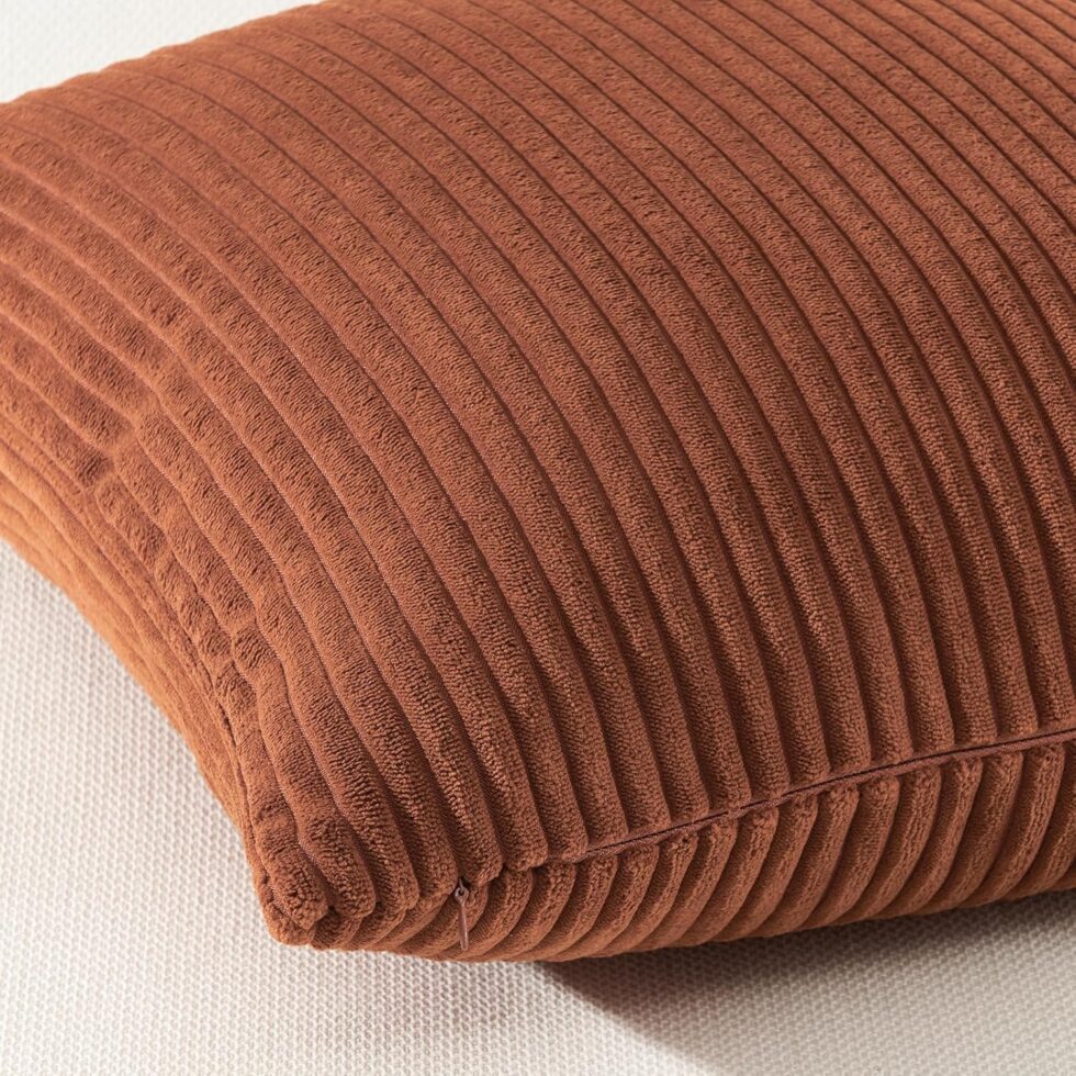 Topfinel Decorative Terracotta Throw Pillow Covers Cushion Cases, Set of 4 Soft Velvet Modern Double-Sided Designs, Rustic Fall Home Decor, Pillow Inserts Not Included 18x18 inch